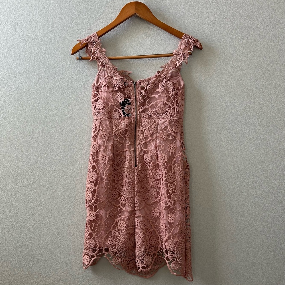 Fashion Nova Pink Lace Mini Dress - Picture 8 of 12